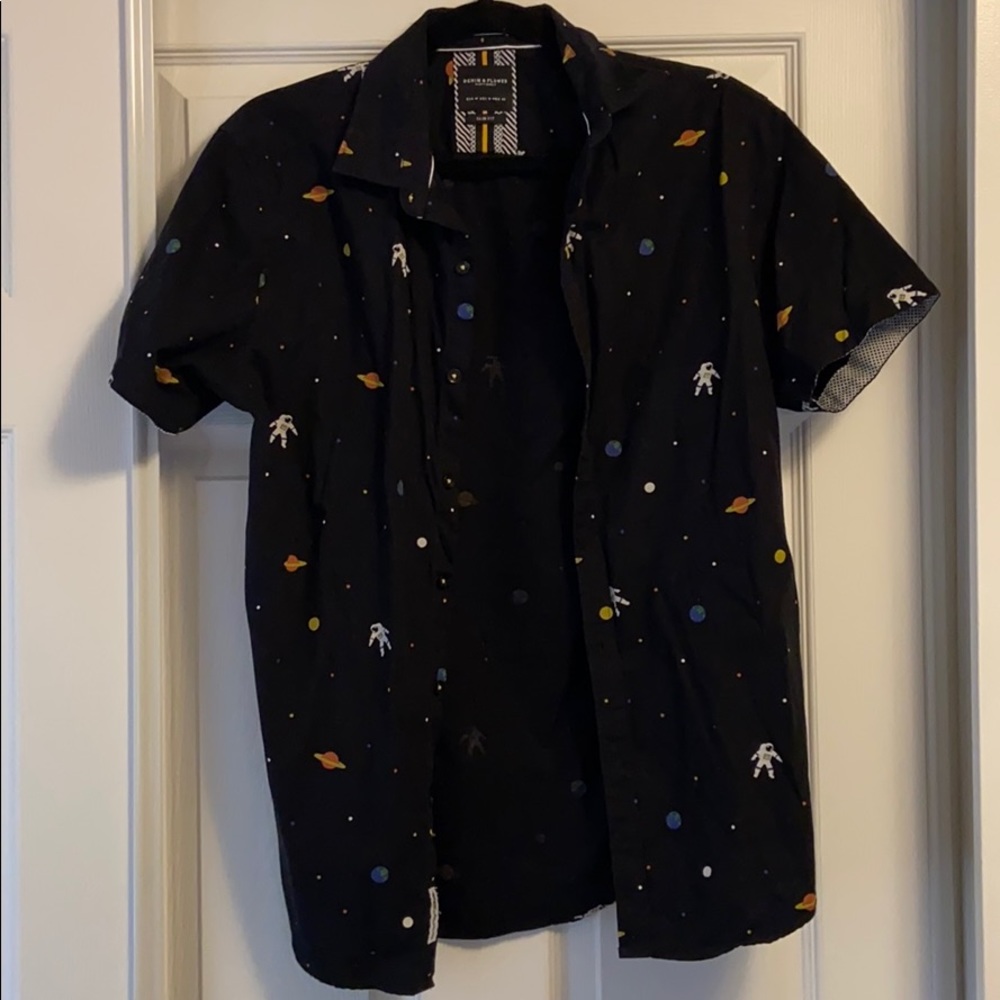 Denim & Flower Slim Fit size M button-down